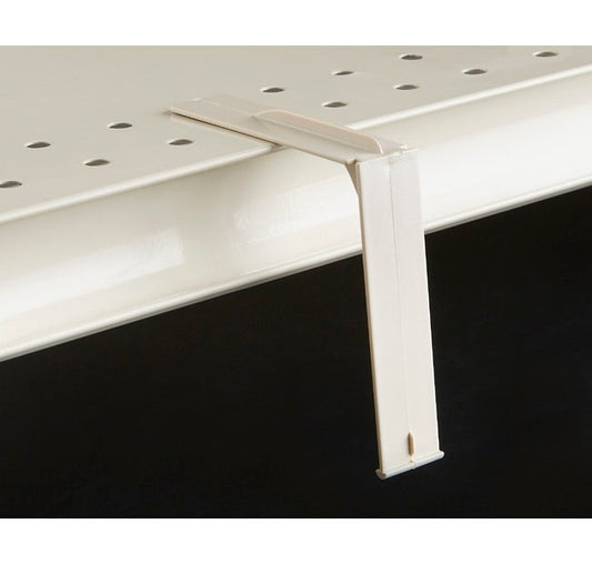 Black Shelf-Top Bracket - Perforated Shelf Attachment - Image 1