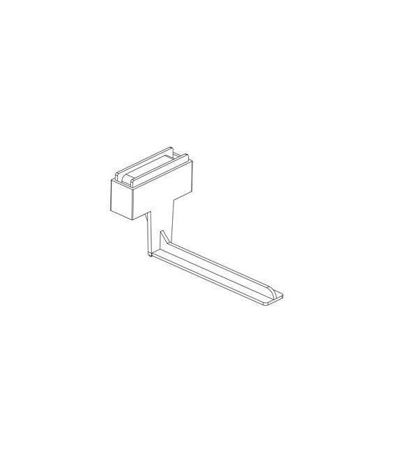 Beige Magnetic Under-Shelf Bracket - L-Style (4" Length x 3/4" Width) - Image 2