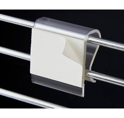 Clear Polyvinyl Chloride R-Clip with Adhesive - Image 3