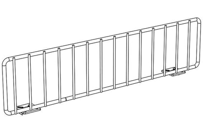 Heavy-Duty Wire Front Fence Panel, 3" x 35-1/2", Black Finish - Image 3