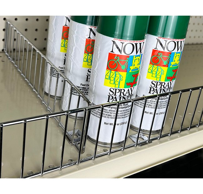 Heavy-Duty Black Wire Shelf Divider, 3" x 15" - Image 1