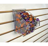 Heavy-Duty Clear Bin with Metal Pegboard/Slatwall Hooks