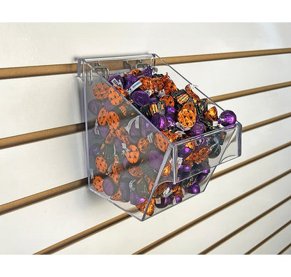 Heavy-Duty Clear Bin with Metal Pegboard/Slatwall Hooks - Image 1