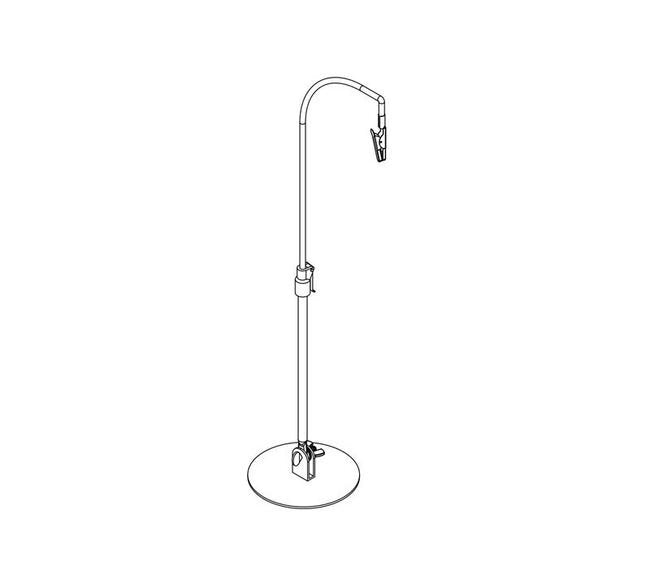 Telescopic Goose Neck Sign Holder with Spring Clip - Image 2