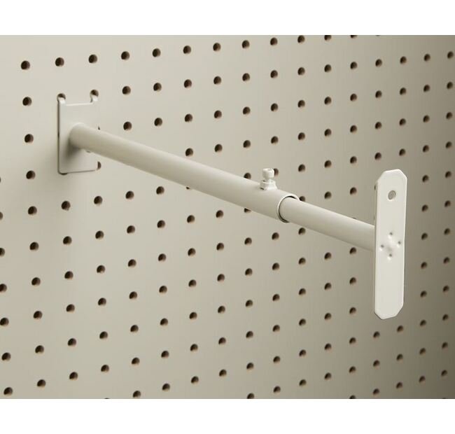 Beige Metal Telescopic Pegboard Brackets - Image 1