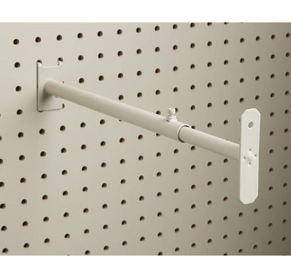 Beige Metal Telescopic Pegboard Brackets - Image 1