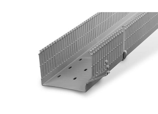 White NAB Narrow Finger HD Wiring Duct, 1" x 3" - Image 1