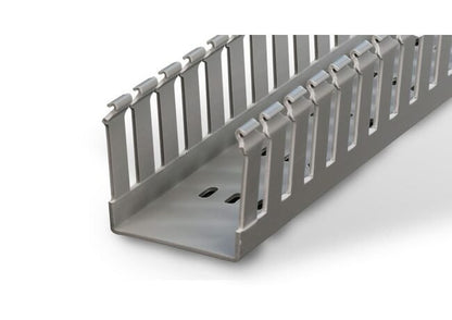 4" x 5" White NAB Standard Finger Wiring Duct - Image 1