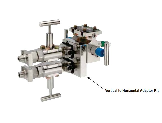 316 Stainless Steel Vertical to Horizontal Manifold Adapter Kit - Image 2