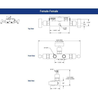 NOSHOK 3610/3710 Series Mini Manifold Valve - Image 2