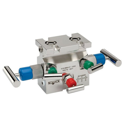 NOSHOK 5530 Series Steel Flange x Flange Natural Gas Manifold Valve - Image 1