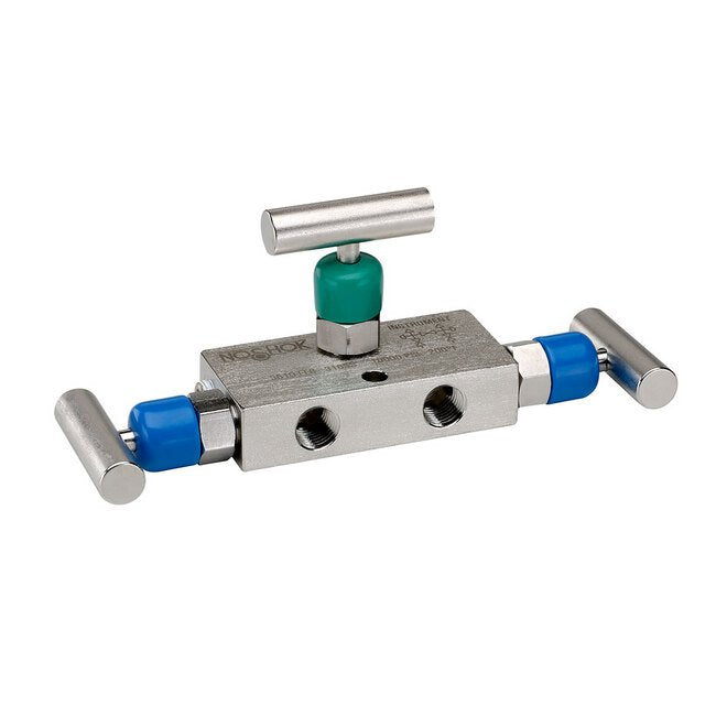 NOSHOK 3610/3710 Series 3-Valve Stainless Steel Mini Manifold Valve - Image 1