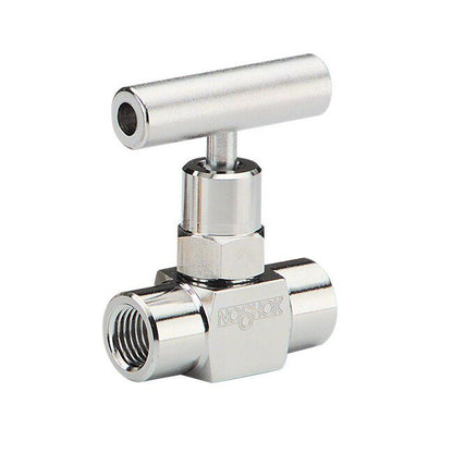 NOSHOK 1/4" NPT 316 Stainless Steel Soft Tip Mini Valve with Panel Mount - Image 1