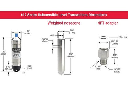 NOSHOK 612 Series Submersible Pressure Transmitter - Image 4