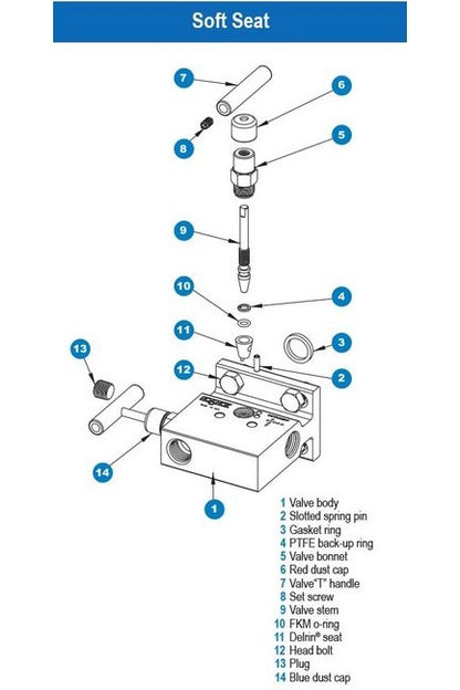 NOSHOK 2-Valve 316 Stainless Steel Soft Seat Manifold Valve - Image 5