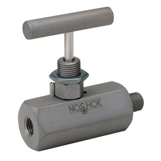 1/2" NPT Steel Needle Valve, 316 SS Tip, Hard Seat, Panel Mount, Phenolic Handle - Image 1