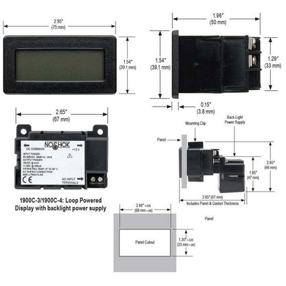 NOSHOK 1900C Series Compact Loop-Powered Digital Indicator - Image 2