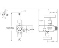 316 Stainless Steel Block & Bleed 2-Valve with Tag
