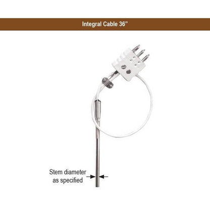 NOSHOK PT100 3-Wire Industrial RTD Probe - 1/2" NPT, 12" Stem - Image 3