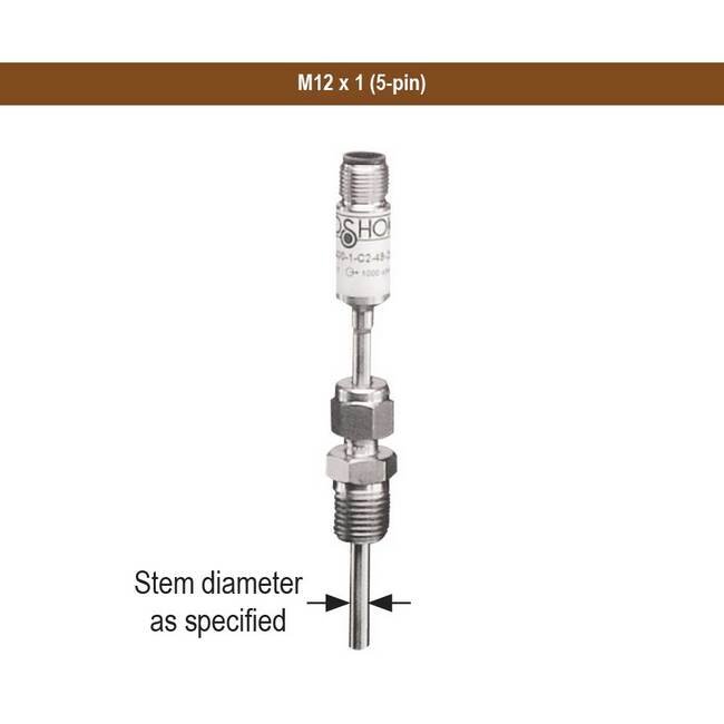 NOSHOK PT100 3-Wire Industrial RTD Probe - 1/2" NPT, 12" Stem - Image 4