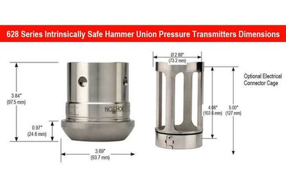 NOSHOK 628 Series Hammer Union Pressure Transmitter - Image 3