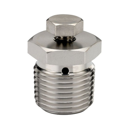 NOSHOK 1/2" NPT Stainless Steel Bleed Plug - Image 1