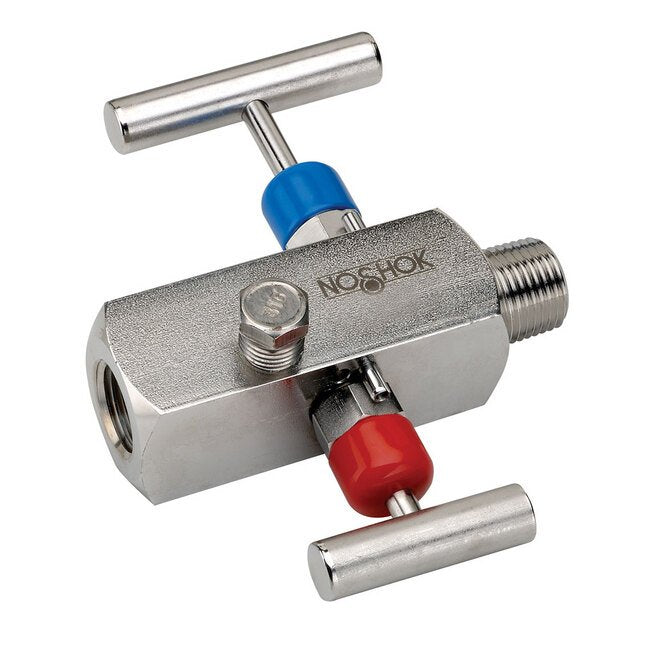 NOSHOK 2170 Series Block and Bleed Needle Valve, 1/4" NPT, 316 Stainless Steel - Image 1