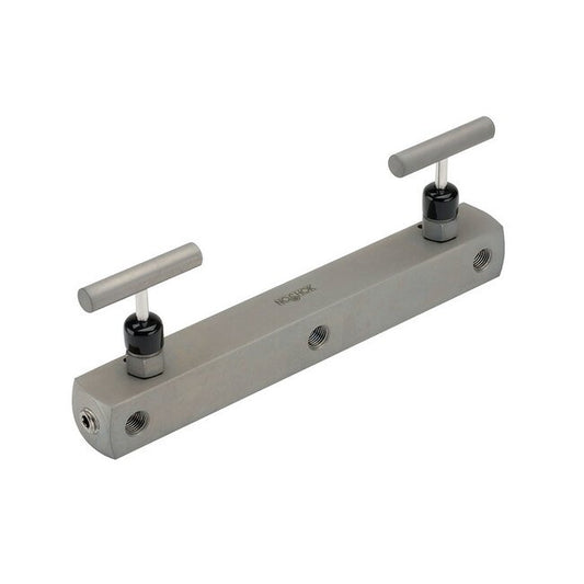 NOSHOK 316 Stainless Steel Soft Seat 2-Valve Chart Recorder Manifold - Image 1