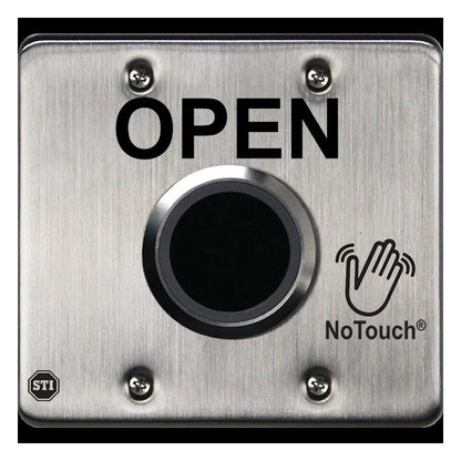NoTouch® US Double-Gang, Open Stainless Steel Infrared (IR) Pushbutton Switch - Image 2