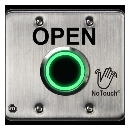 NoTouch® US Double-Gang, Open Stainless Steel Infrared (IR) Pushbutton Switch - Image 1