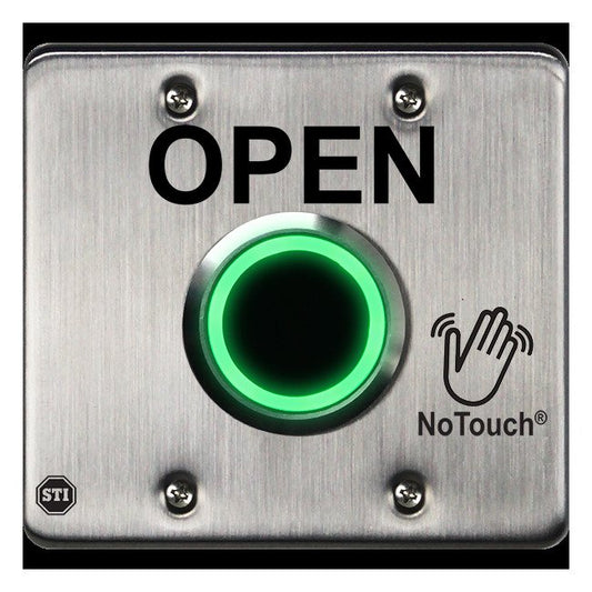 NoTouch® US Double-Gang, Open Stainless Steel Infrared (IR) Pushbutton Switch - Image 1