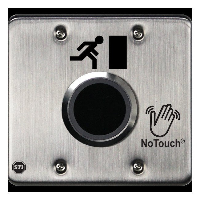 NoTouch® US Double-Gang, Door Symbol Stainless Steel Infrared (IR) Pushbutton Switch - Image 2