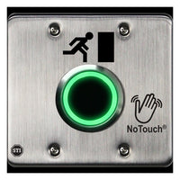 NoTouch® US Double-Gang, Door Symbol Stainless Steel Infrared (IR) Pushbutton Switch