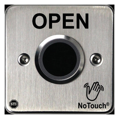 NoTouch® European Single-Gang, Open Stainless Steel Infrared (IR) Pushbutton Switch - Image 2