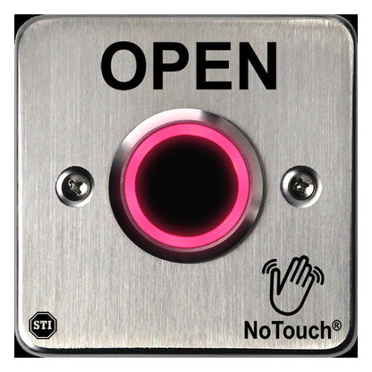 NoTouch® European Single-Gang, Open Stainless Steel Infrared (IR) Pushbutton Switch - Image 3