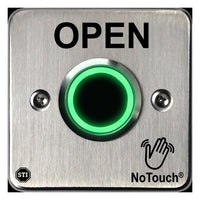 NoTouch® European Single-Gang, Open Stainless Steel Infrared (IR) Pushbutton Switch
