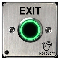 NoTouch® European Single-Gang, Exit Stainless Steel Infrared (IR) Pushbutton Switch