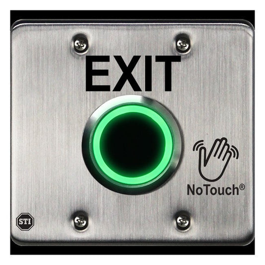 NoTouch® US Double-Gang, Exit Stainless Steel Infrared (IR) Pushbutton Switch - Image 1