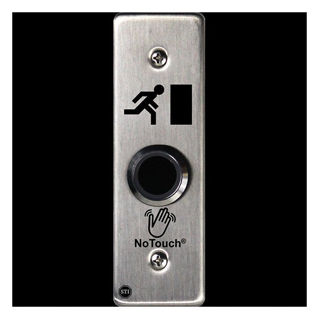 NoTouch® Slim/Mullion Mount, Door Symbol Stainless Steel Infrared (IR) Pushbutton Switch - Image 2