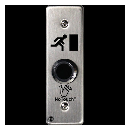 NoTouch® Slim/Mullion Mount, Door Symbol Stainless Steel Infrared (IR) Pushbutton Switch - Image 2