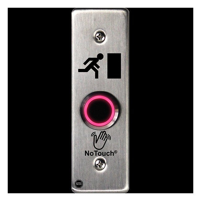 NoTouch® Slim/Mullion Mount, Door Symbol Stainless Steel Infrared (IR) Pushbutton Switch - Image 3