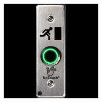 NoTouch® Slim/Mullion Mount, Door Symbol Stainless Steel Infrared (IR) Pushbutton Switch