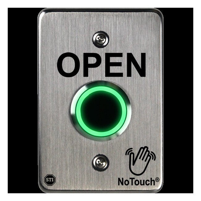 NoTouch® US Single-Gang, Open Stainless Steel Infrared (IR) Pushbutton Switch - Image 1