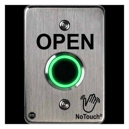 NoTouch® US Single-Gang, Open Stainless Steel Infrared (IR) Pushbutton Switch - Image 1
