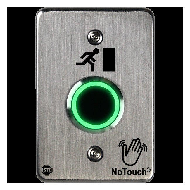 NoTouch® US Single-Gang, Door Symbol Stainless Steel Infrared (IR) Pushbutton Switch - Image 1