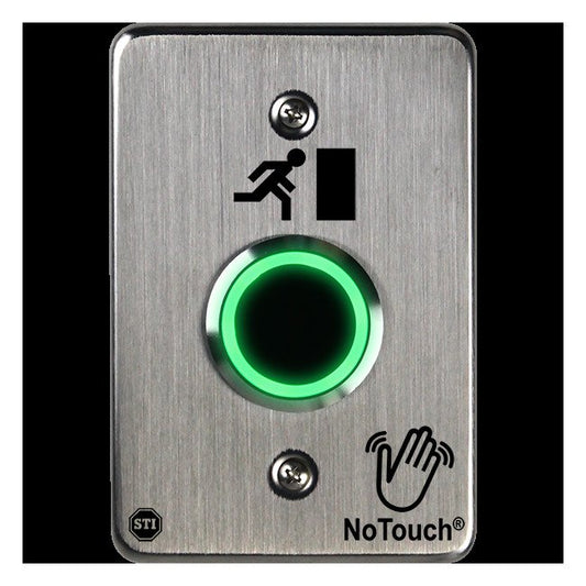 NoTouch® US Single-Gang, Door Symbol Stainless Steel Infrared (IR) Pushbutton Switch - Image 1