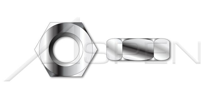 AISI 304 Stainless Steel (18-8) Heavy Formed Hex Jam Thin Nut - Image 1