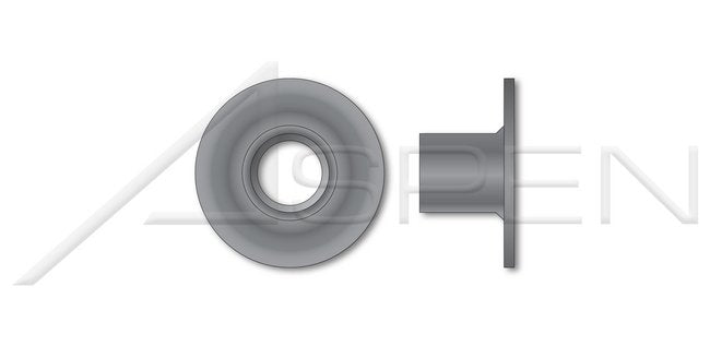 Round Base 9/16 in. No Projections Steel Plain Weld Nut - Image 1
