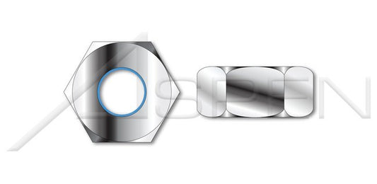 AISI 304 Stainless Steel (18-8) Thread Locking Patch Hex Finished Nut - Image 1