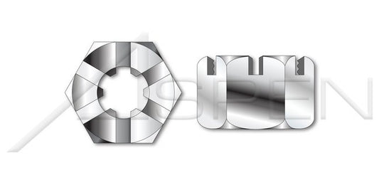 A2 Stainless Steel DIN 935/ISO 7035 Metric Slotted Castle Nut - Image 1